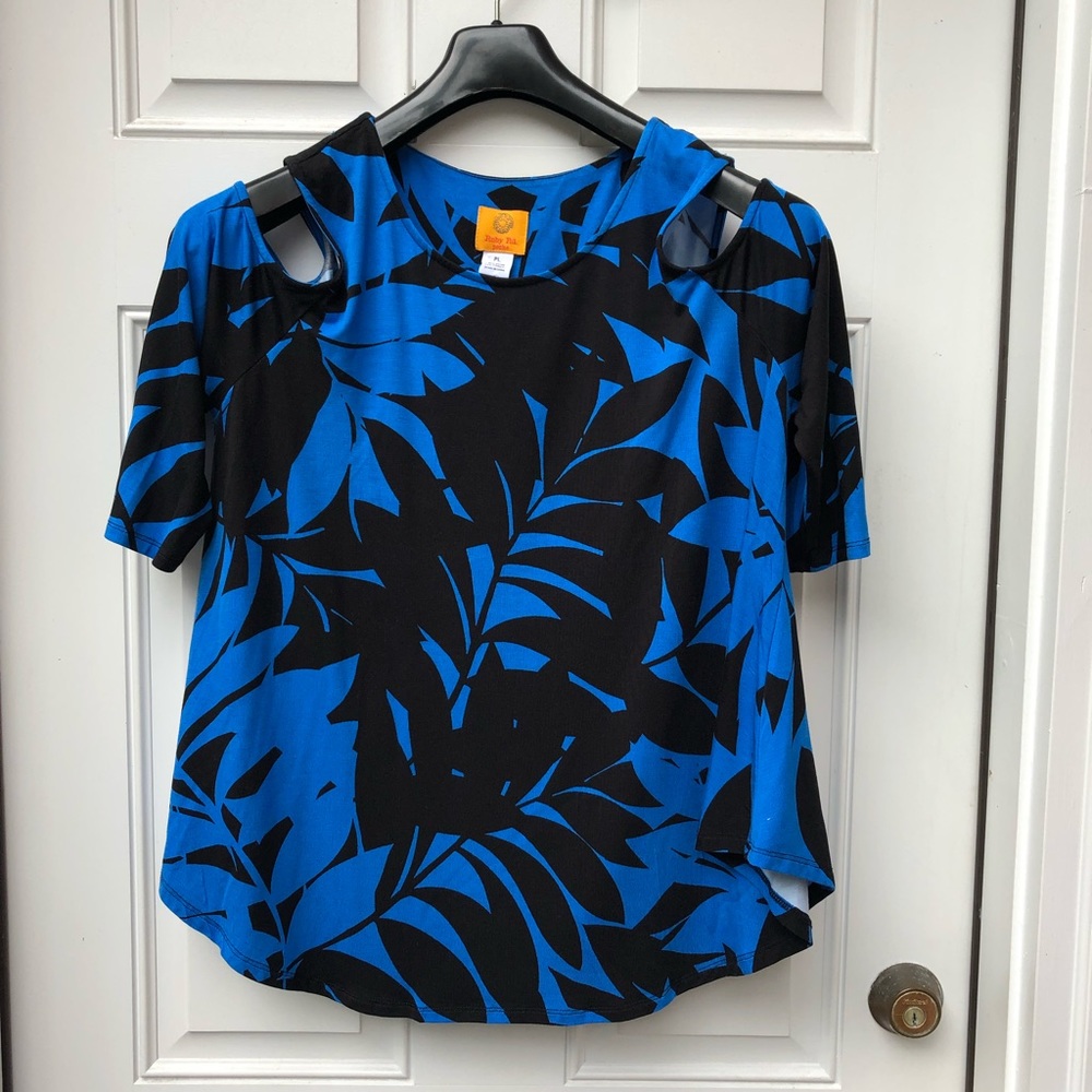⚡️Tropical Cold Shoulder Top
